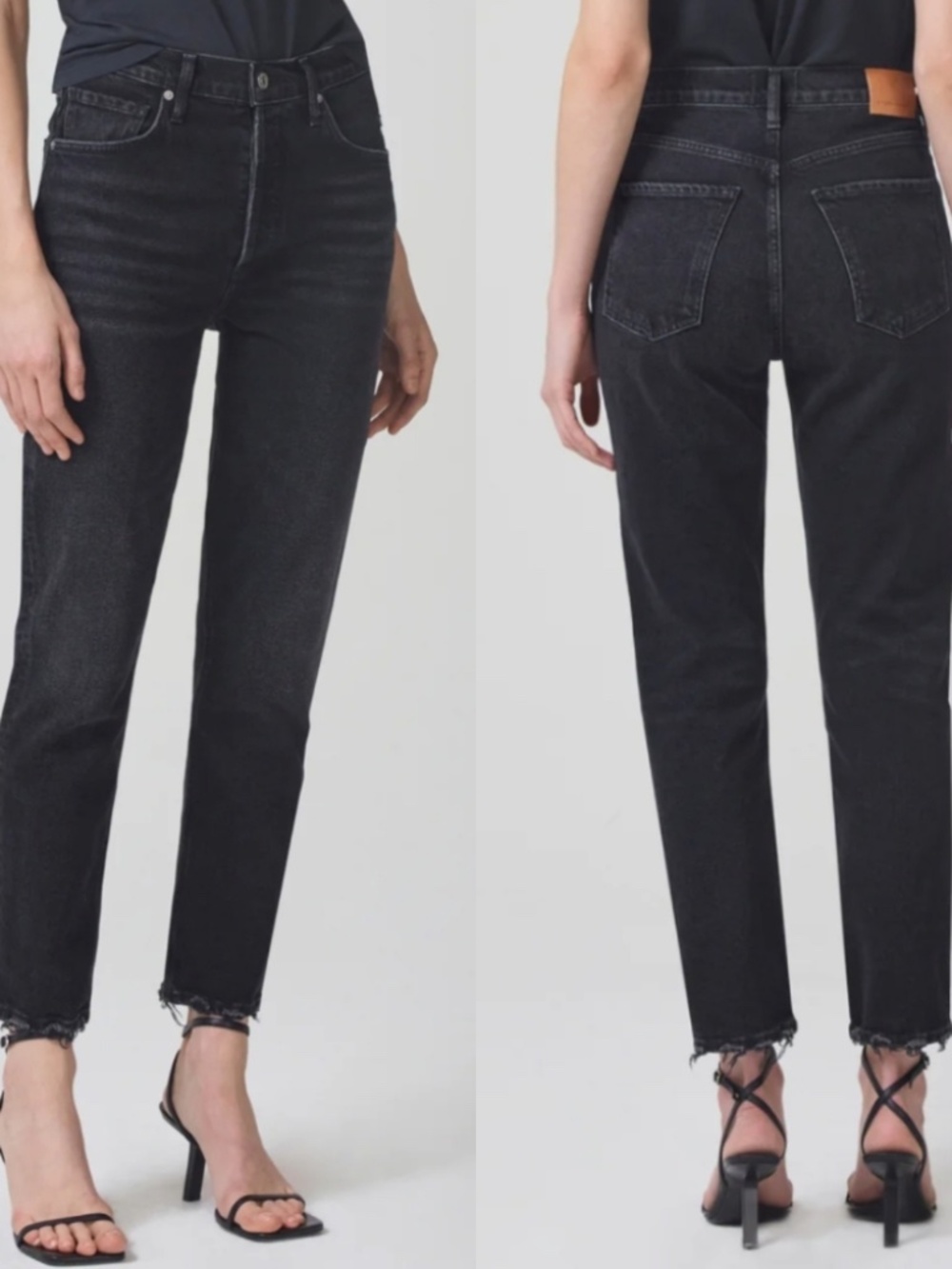 COH citizens of humanity Jolene straight leg high rise jeans faded black 29